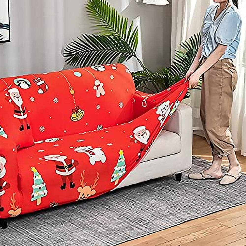 Christmas Stretch Sofa Cover Lounge Slipcover Protector Couch Cover Style 1
