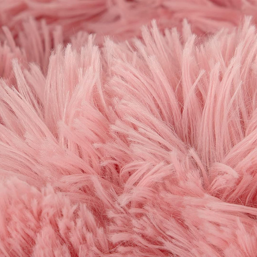 Shaggy Faux Fur Throw Blanket Plush Decorative Couch Sofa Blanket Cameo Brown