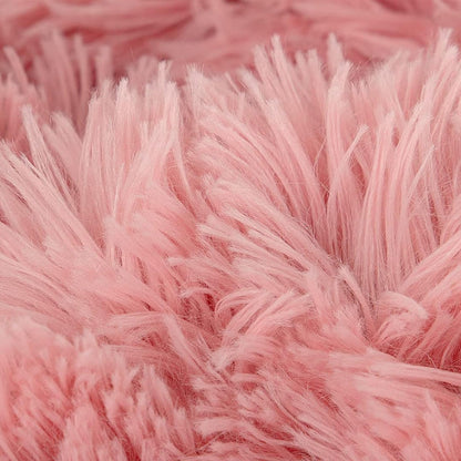 Shaggy Faux Fur Throw Blanket Plush Decorative Couch Sofa Blanket Cameo Brown