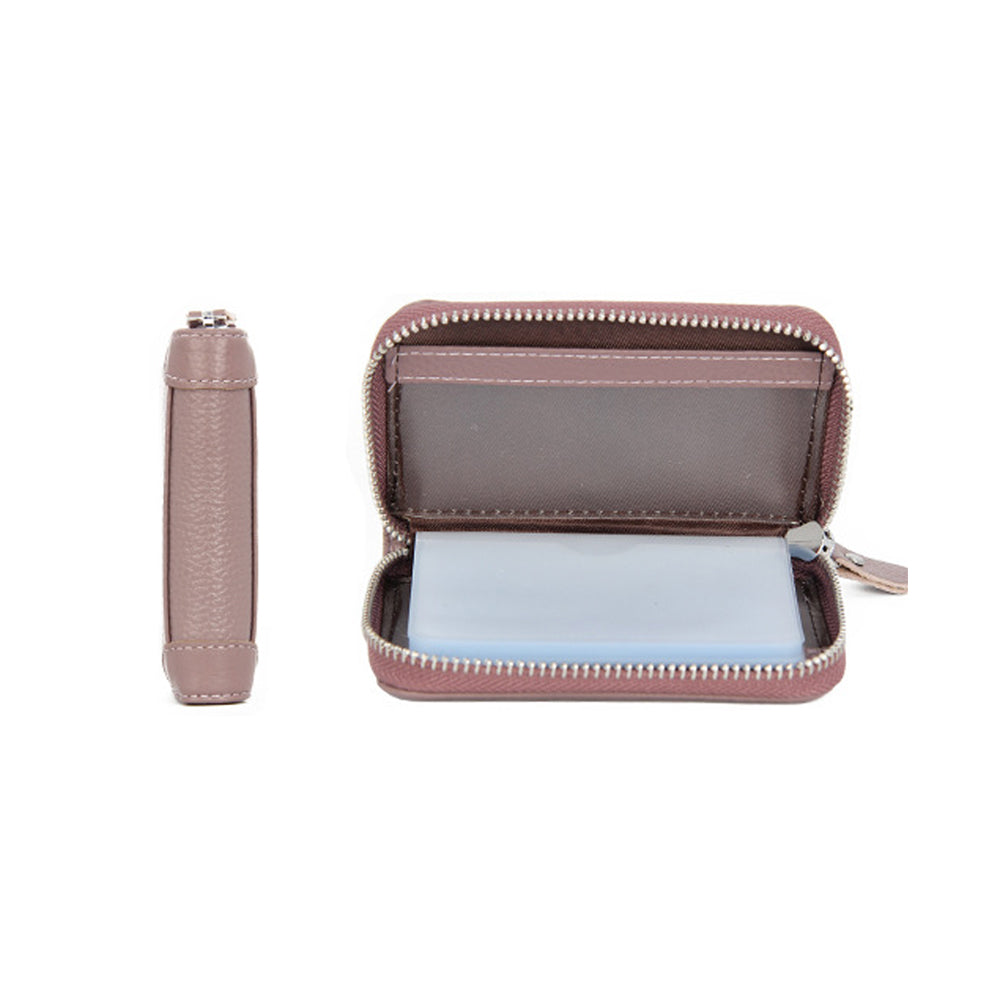 Men's Credit Card Holder Leather Wallet Business Case Slim ID Purse Purple