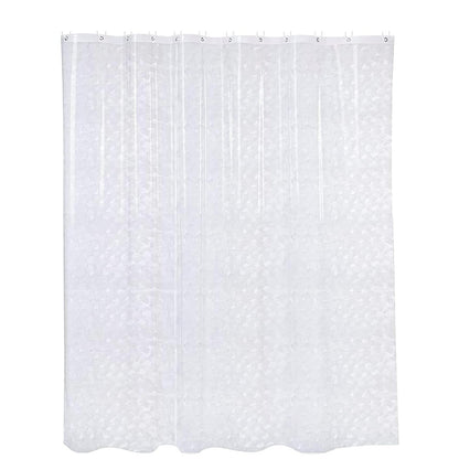 PEVA Thickened Shower Curtain Liner 180x180cm with Rustproof Grommets and Hooks-White