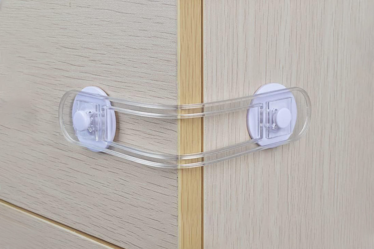 4Pcs Self-Adhesive Kids Home Security Lock Cupboard Cabinet Door Security Locks