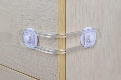 4Pcs Self-Adhesive Kids Home Security Lock Cupboard Cabinet Door Security Locks