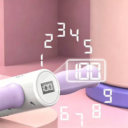 Smart Counting Voice Pedal Resistance Band 6 Tubes for Home Gym-Purple