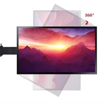 Single Monitor Stand Arm Freestanding Adjustable V-Base HD LED TV Screens-Horizontal
