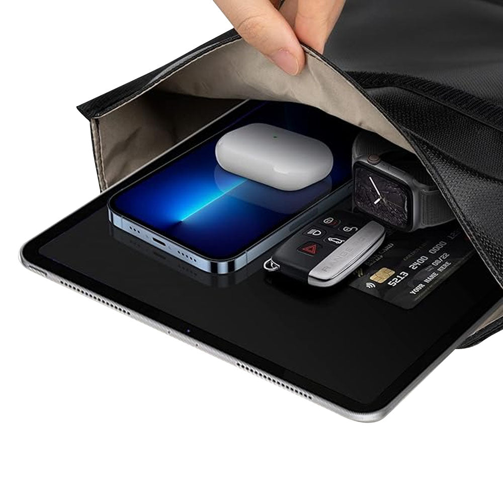 Set of 4 Pcs RFID Blocking Faraday Bags Fireproof Water Resistant Pouch for Laptops Tablets Car Keys