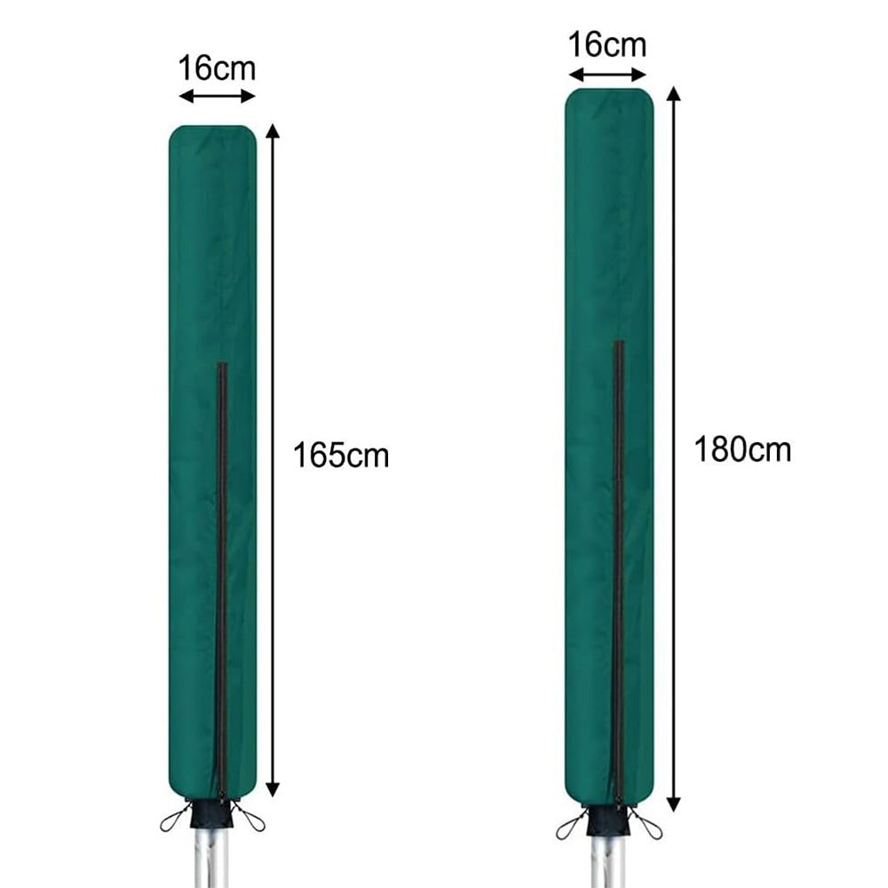 Waterproof Rotary Airer Cover ââ‚?Clothesline Dryer Shield with Zipper Dark Green
