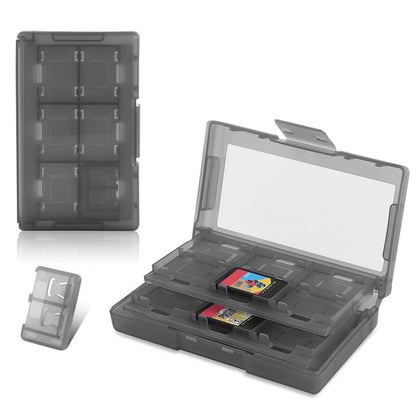 2-Pack 24-in-1 Game Card Storage Case Organizer Compatible with Nintendo Switch Grey