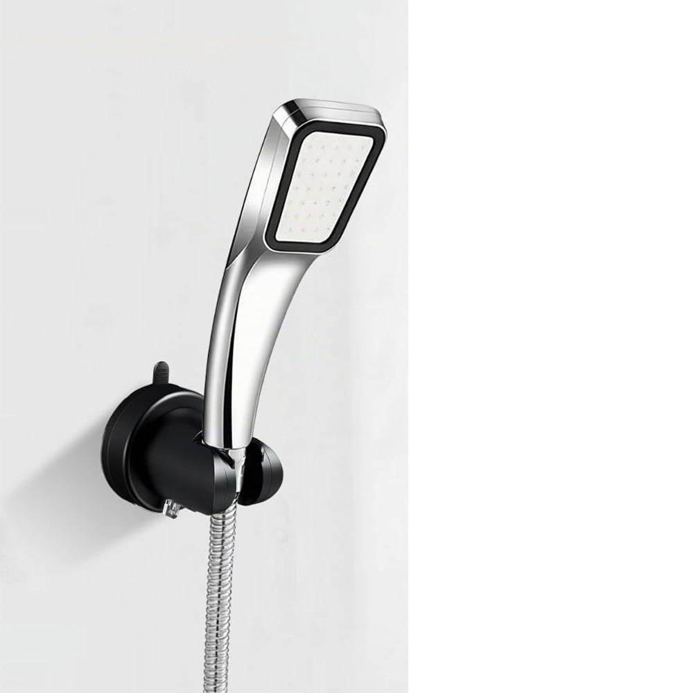 Adjustable Vacuum Suction Shower Head Holder with No Drill Mount - Black