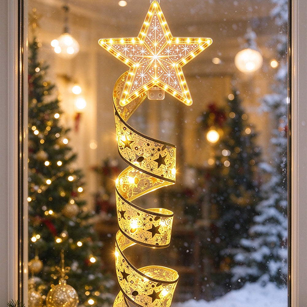 Christmas Hanging Decoration Spiral LED Light for Christmas Tree - Star