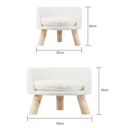 Elevated Dog Cat Bed Sofa Couch Kitten Lounge Raised Pet Bed with Legs-L