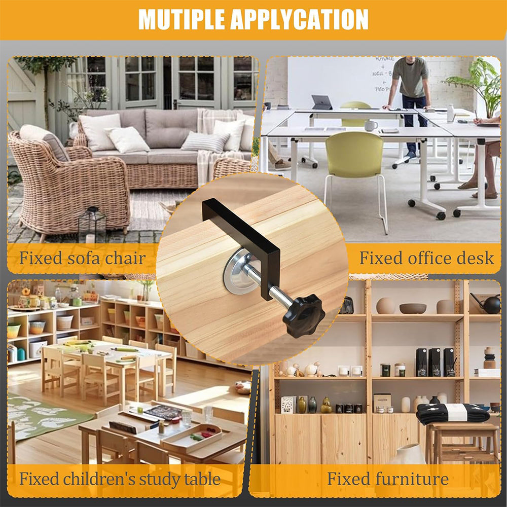 2Pcs Patio Furniture Clips Adjustable Sectional Couch Sofa Funiture Clamps Connector