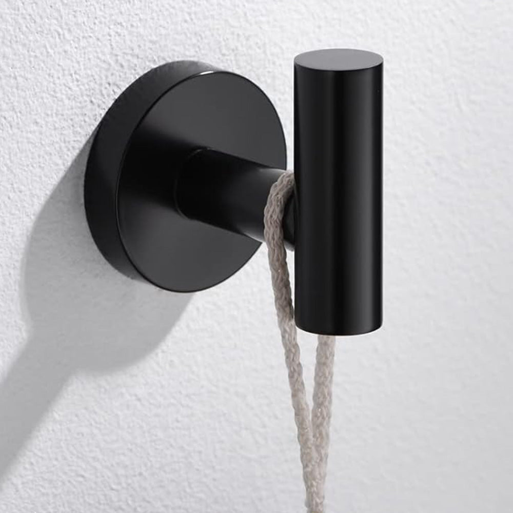 4 Pcs Bathroom Hardware Set Stainless Steel Wall Mounted Accessories-Black