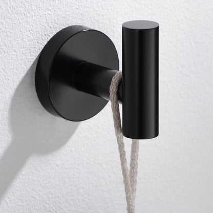 4 Pcs Bathroom Hardware Set Stainless Steel Wall Mounted Accessories-Black