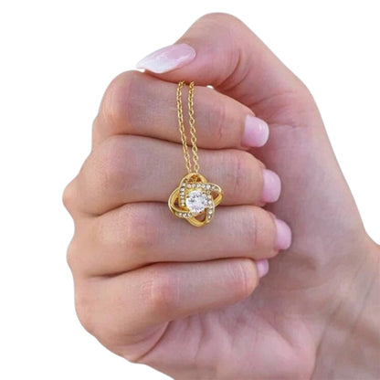 Eternal Preserved Rose Gift Box With Elegant Necklace for Mom Girlfriend Wife -Gold