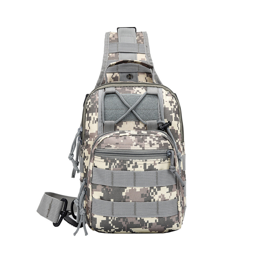 Outdoor Sport Chest Bag Sling Shoulder Bag for Men Gray