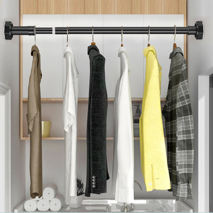 Extendable Curtain Shower Closet Pole-Black