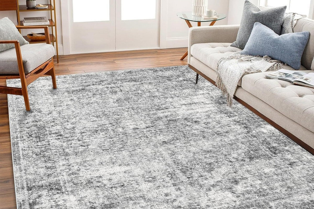 Area Rug Washable Taupe Rug Vintage Boho Non Slip Mat for Living Room Dining Room -Style7