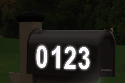 90Pcs Waterproof Reflective Number Stickers for Mailbox Bin Door Silver