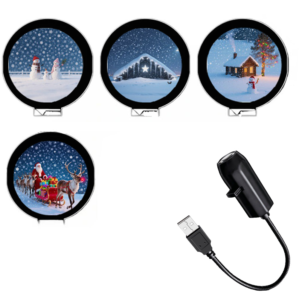 USB Powered Christmas Projector Light Night Light Projector - 4 Slides