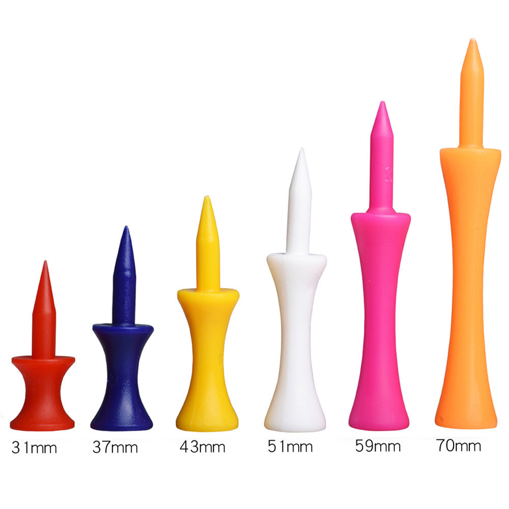 60Pcs Set Plastic Golf Castle Tees Step Down Colorful Tees for Practice