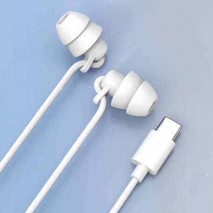 Wired Sleep Headphones in Ear Ultra Lightweight for Side Sleeper-White