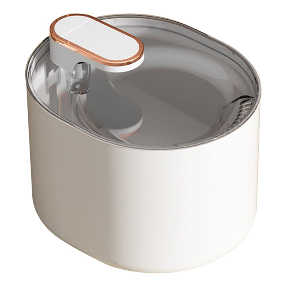 Pet Smart Water Fountain Automatic Shut Off with Red Light Indicator-White