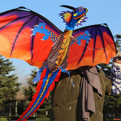 1.4m 3D Dragon Kite with 100m Flying Line for Kids and Adults Outdoor Fun