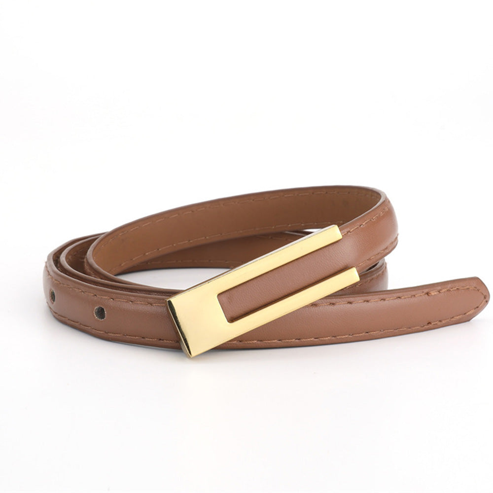 Vintage Womens PU Leather Casual Belt for 72 to 94cm Waist - Brown