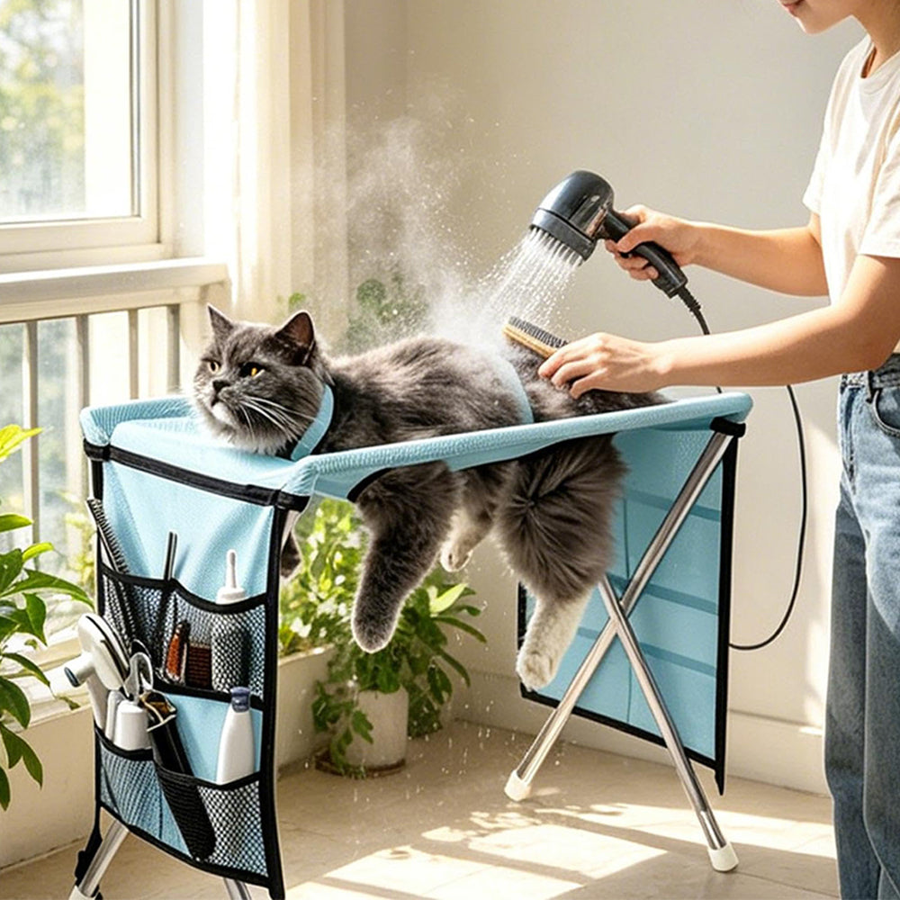 Pet Grooming Hammock Bed Dog Nail Cutting Hammock - Blue