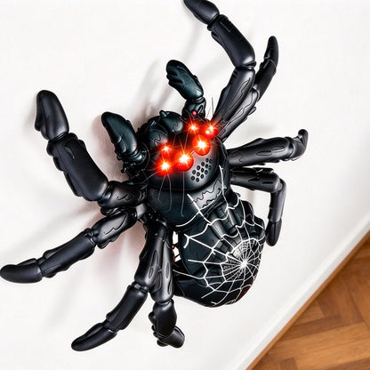 360 Degree Rotating Remote Control Wall Climbing Spider Toy - Black