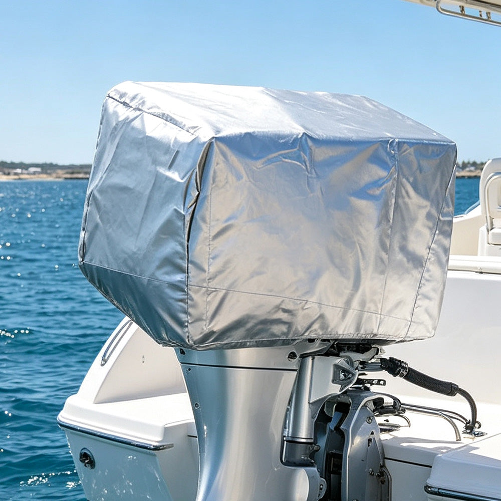 Outboard Motor Cover Engine Dust Cover-Silver