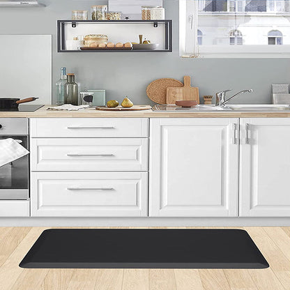 Kitchen Floor Mat Cushioned Anti-Slip Water Resistant Mat for Kitchen Laundry Black