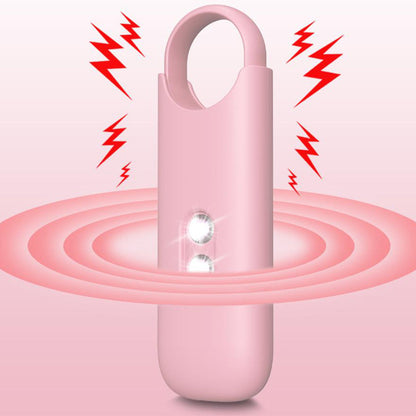130dB Personal Alarm with Strobe Light Rechargeable Security Alarm Keychain for Women Kids Elderly Pink