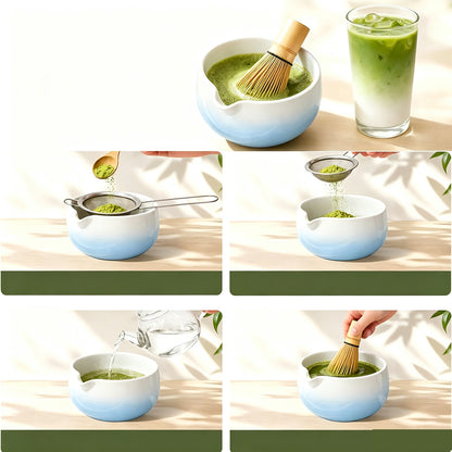 6Piece Matcha Whisk Set-Blue