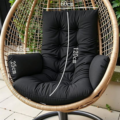 120x60cm Hanging Chair Cushion Pad-Black