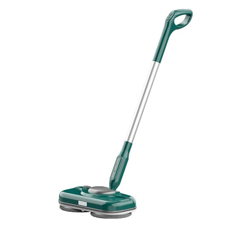 Cordless Electric Spin Mop with LED Light & 750ML Water Sprayer Green