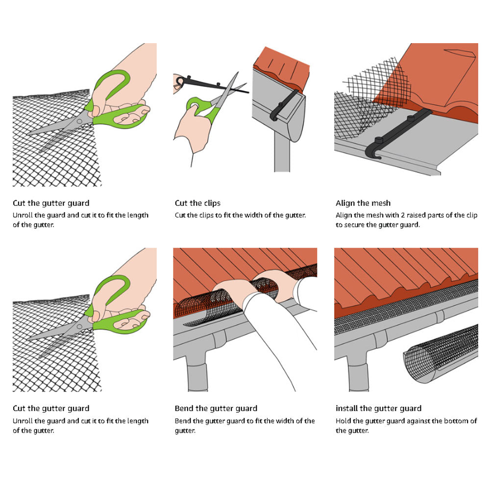 20M Gutter Guard Plastic Mesh Drain Cover Leaf Debris Interceptor