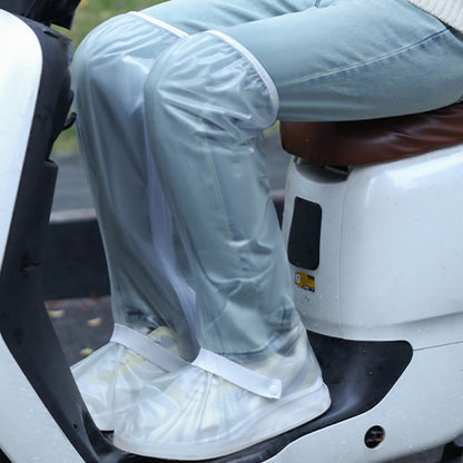 Water-resistant Shoe Covers with Reflective Strip-White
