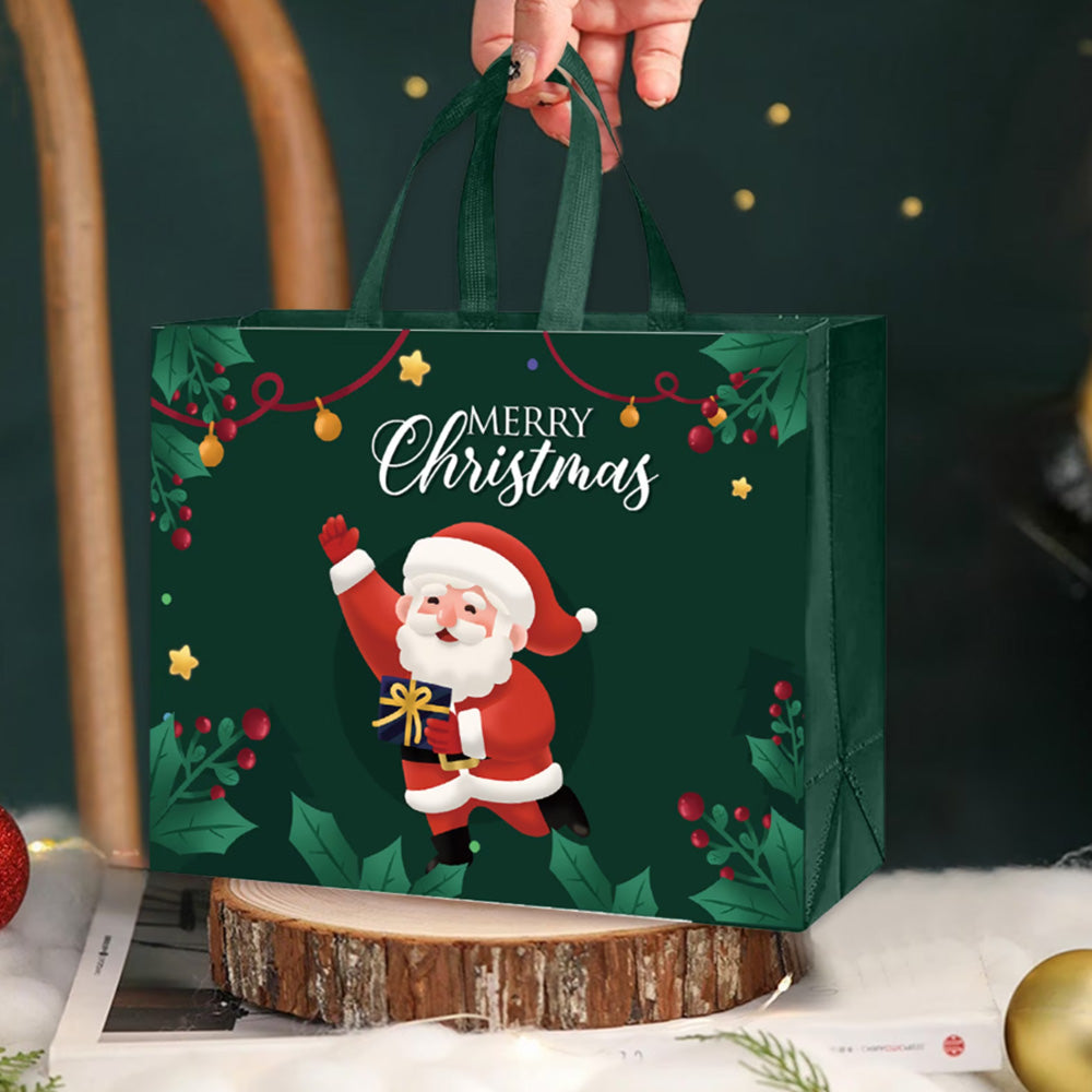 24 Pack Christmas and Halloween Handled Gift Shopping Bags - Green