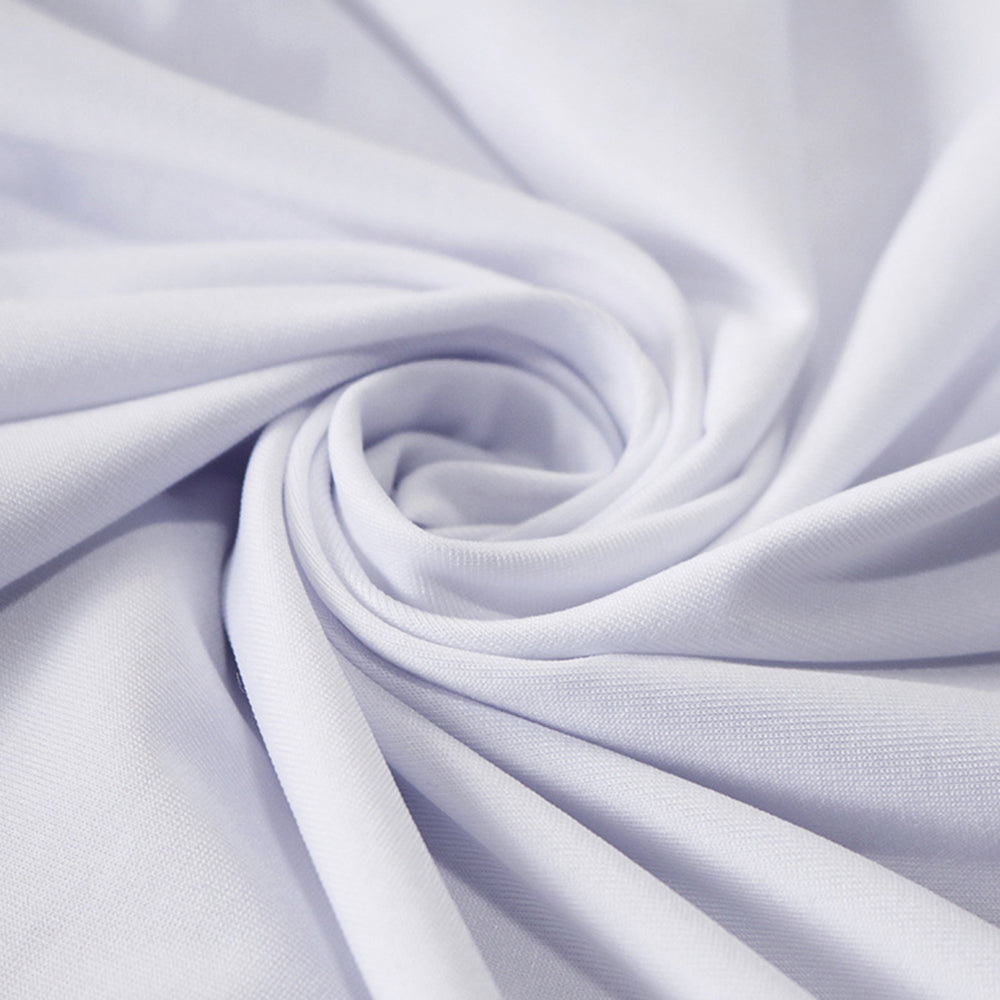 2Pcs Stretch Solid Colour Chair Cover for Wedding Party Decoration -White