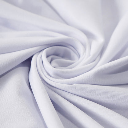 2Pcs Stretch Solid Colour Chair Cover for Wedding Party Decoration -White