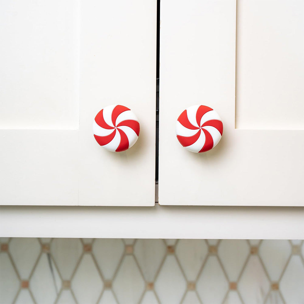10 Pack Silicone Christmas Cabinet Knob Decoration Covers - Candy