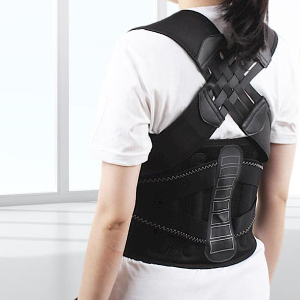 Adjustable Back Posture Corrector Low Back Support Shoulder Brace Belt for Women Men