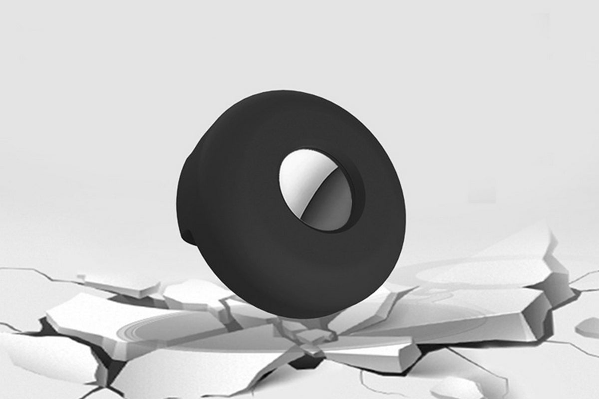 2Pcs Dog Collar Anti-Lost Silicone Tracker Protective Case Cover Compatible With Apple Airtag-Black And Dark Blue