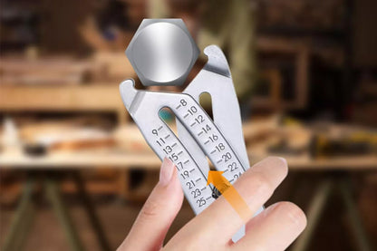 2Pcs Portable Precise Thread Size Checker Keychain Thread Size Verification Tool