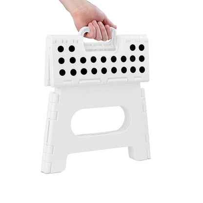 Folding Step Stool Portable Lightweight Stool for Adult Kids White