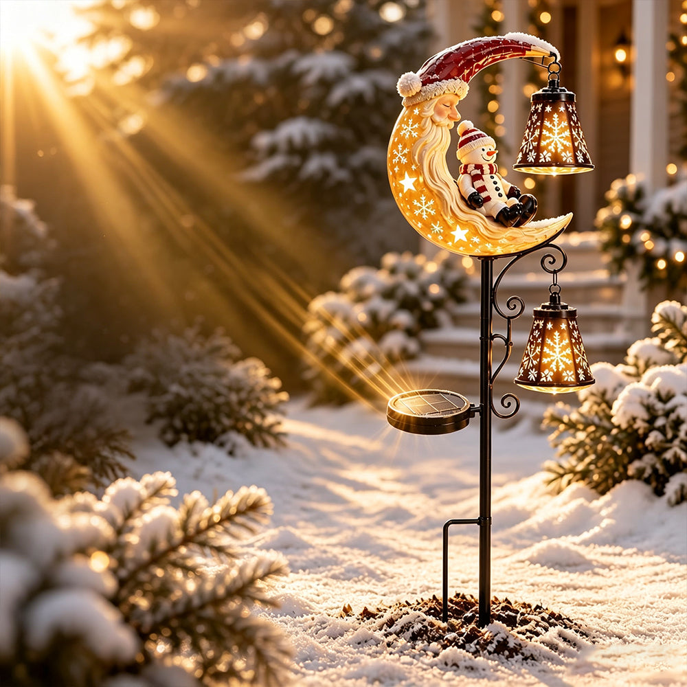 Santa Solar Light Christmas Outdoor Garden Stake Light