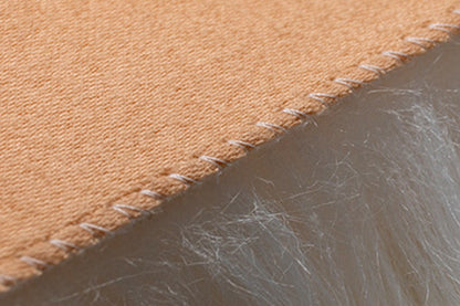 Luxury Soft Faux Sheepskin Fur Rugs for Bedside Floor Mat-Gray