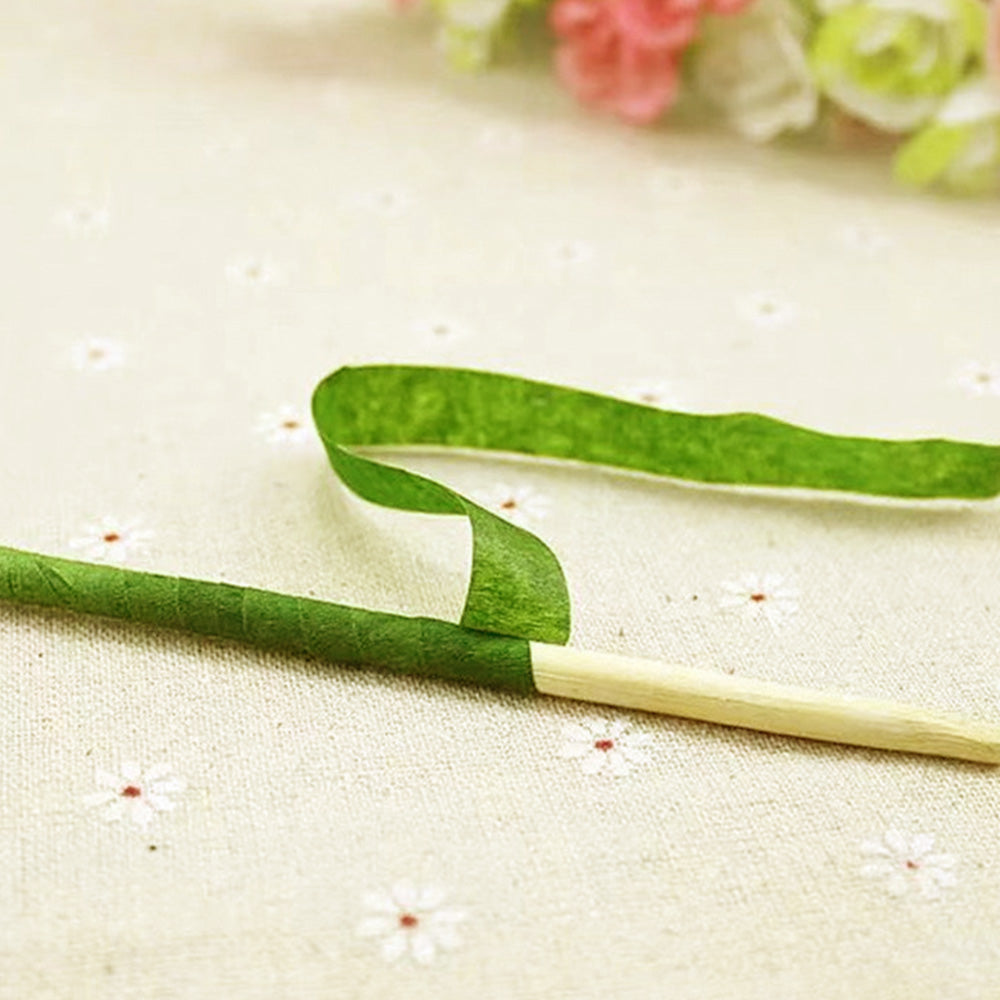 12 Rolls Floral Tape Green Stem Wrap Tape for Bouquet Making Craft Light Green